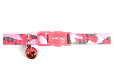 Ancol Safety Buckle Cat Collar Camoflage Pink